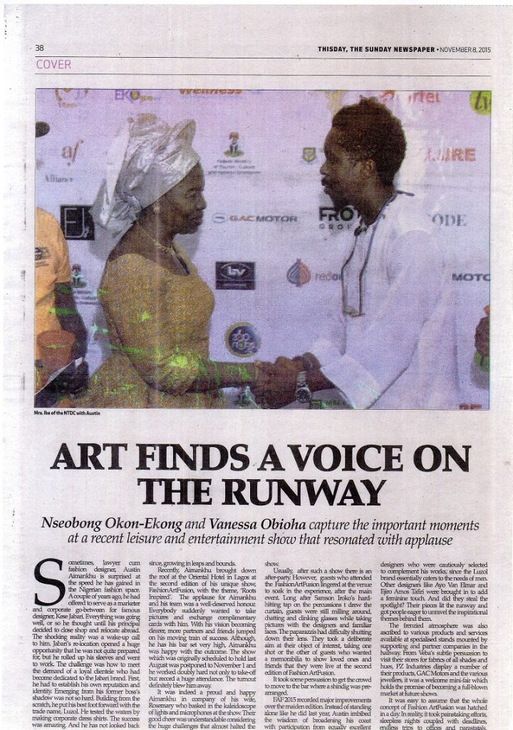 ART FINDS A VOICE ON THE RUNWAY